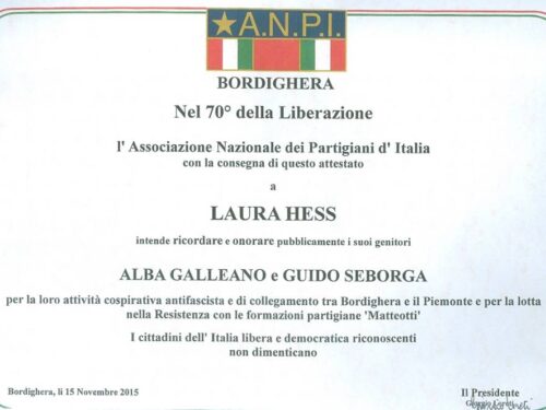Alba Galleano, intellettuale antifascista tra Bordighera (IM) ed il Piemonte